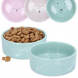 2x Miska Psa Kota 0,3 Ceramiczna Miseczka Królika na Wodę Szczeniąt Komplet