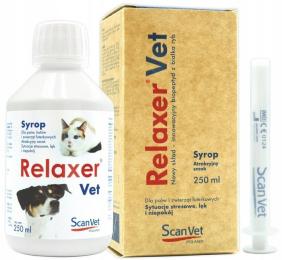 Scanvet Relaxer Vet Dla psa i kota stres lęk niepokój 250 ml