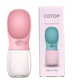 Przenośna butelka dozownik wody dla psa Różowy