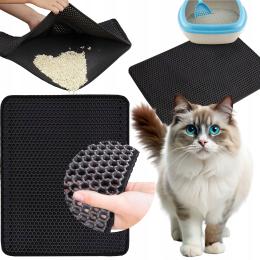 Mata Pod Kuwetę Dla Kota na żwirek podkładka Dwuwarstwowa XL 50x40 cm