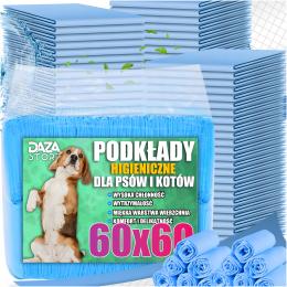 Podkłady Maty Higieniczne Dla Psa Do Sikania Chłonne 60x60 100SZT Worki