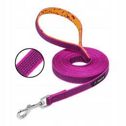 Smycz dla psa linka treningowa gumowana 3m fuksjowa Rascal