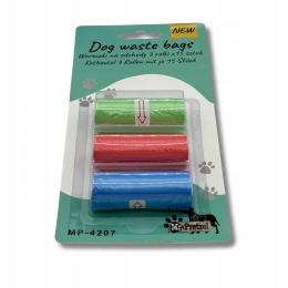 Mr. Pretzel Woreczki na odchody 3x15szt Kolorowe