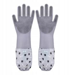 Rękawiczki do pielęgnacji zwierząt domowych dla psów Wielofunkcyjny szampon do kąpieli dla psów i kotów Szary