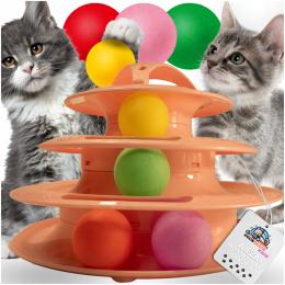 Wieża Z Piłeczkami Interaktywna Zabawka Dla Kota