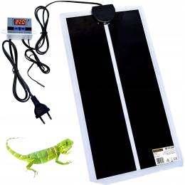 Mata Grzewcza Grzejna Z Termostatem Terrarium Roślin Sadzonek 28x65cm 35W