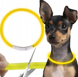 Świecąca Obroża Led Dla Psa Psa Kota Ładowana Usb Regulowana Odblask 70 CM