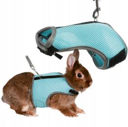 Zestaw Miękkie Szelki I Smycz Dla Królika 25-32CM