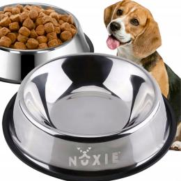 Miska dla Psa Duża XXL Metalowa. Podstawa na gumie antyślizgającej. 1 L