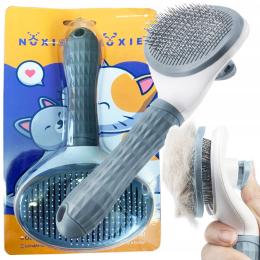 Szczotka dla psa kota usuwania sierści długowłosego zgrzebło samoczyszcząca