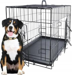 Duża Klatka Kennelowa Kojec XXL dla Psa 105x75x69 Transporter Metalowy Skła