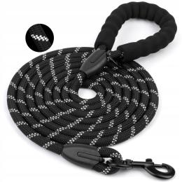 Smycz Dla Psa Mocna Gruba Lina Odblaskowa 1,5m