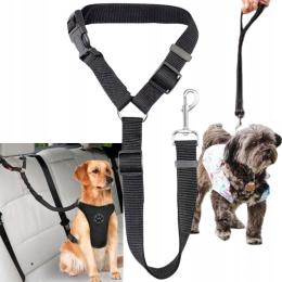 Smycz Do Auta Dla Psa Pas Bezpieczeństwa Samochodu Mocna Zagłówek