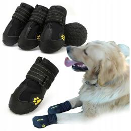 Buty Dla Psa Zimowe Trekkingowe Ochronne Wodoodporne Antypoślizgowe M/L