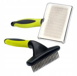 Zestaw Zgrzebło Szczotka Dla Psa Długowłosego