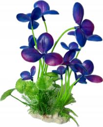 Roślinka Do Akwarium Terarium Sztuczna Ozdoba Dekoracja Fioletowa wys. 22CM