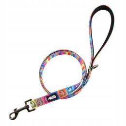Smycz dla psa krótka 1.5m kolorowa miejska tradycyjna Huggy Doggy S