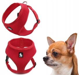 Szelki Dla Małego Psa Kota Bezuciskowe Lekkie Truelove Puppy Czerwone S