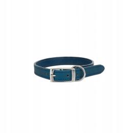 Barry King Obroża skórzana, M 53 cm/20 mm, niebieski