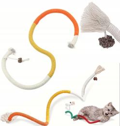Gruby Sznurek Wężyk Dla Kota Zabawka Sznur Drapak Matatabi Kocimiętka Lina