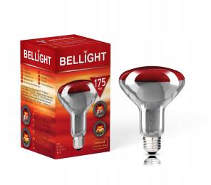 Żarówka Lampa Grzewcza Kwoka R125 E27 175W Promiennik Czerwona