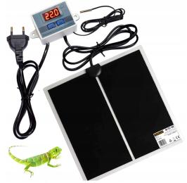 Mata Grzewcza Grzejna Z Termostatem Terrarium Roślin Sadzonek 28x28cm 10W