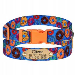 Obroża dla psa Donut z grawerem, rozmiar M