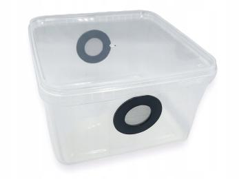 Pojemnik hodowlany niski terrarium Z Wentylacją 19x19x11,5 3L dla pajaków