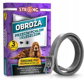 Obroża Na Kleszcze, Ochronna Obroża Na Pchły Dla Średnich Psów Strong 50 CM
