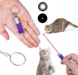 Wskaźnik laserowy 2w1 z latarką Led dla kota – zabawka interaktywna (U018)