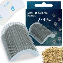 Szczotka dla Kota Narożna Czesania Kotów Grzebień Masażer Drapak Kocimiętka