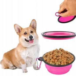 Miska Dla Psa Silikonowa Składana Turystyczna 1L