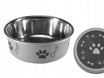 Barry King Miska metalowa dla psa ze stali nierdzewnej antypoślizgowa 0,7 L