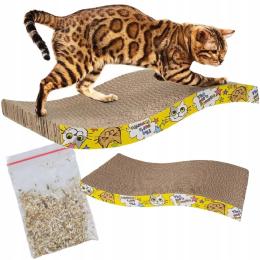 Drapak Dla Kota Mata Pozioma Legowisko Leżak Karton Fala Kocimiętka