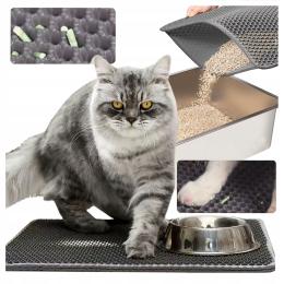 Oryginalna Dwuwarstwowa Mata 60X45 Podkładka Pod Kuwetę Miski Dla Kota Psa