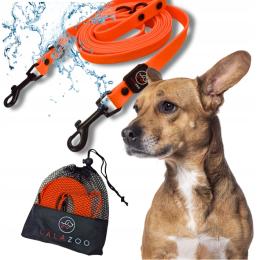 Smycz regulowana treningowa Przepinana linka wodoodporna Pvc 3M orange