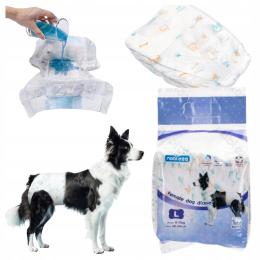 Pampersy Pieluchy dla suczki Dla psa L 6-11 kg 30-50 cm 10 sztuk Nobleza
