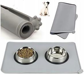 Prostokątna Mata Podkładka Pod Miskę Dla Psa Kota Wodoodporna 48x30cm 2164