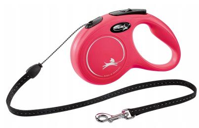 Smycz automatyczna Flexi dla psa linka 5 m czerwona do 12 kg