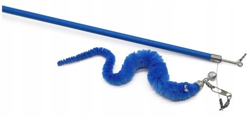 Zabawka dla kota teleskopowa wędka z gąsiennicą 100-155cm