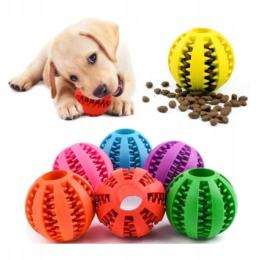 Piłka Dla Psa Na Przysmaki Smaczki Zabawka Gryzak Dentystyczny Gumowy 5cm