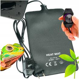 Mata Grzewcza Grzejna Do Terrarium Roślin 15x25cm 10W Regulator Wodoodporna