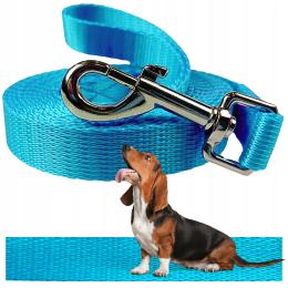 Smycz Dla Psa Treningowa Miejska Linka Gruba Mocna 4M Niebieska/turkus