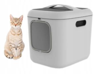 Duża kuweta dla kota XL na żwirek zamknięta toaleta filtr Rotho Biala XL