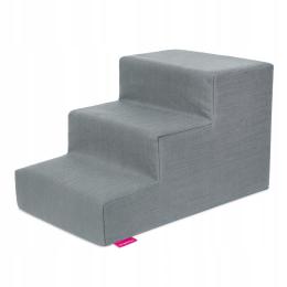 Schodki dla małego pieska, schodki dla małego kotka szare -3 stopnie