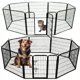 Kojec Metalowy Mocny Klatka Wybieg dla Psa Kota Królika 60x80 cm Bez Progu