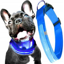 Świecąca Obroża Led Dla Psa Kota Parciana 3 Fazy Świecenia Kolorowa Rozm: L
