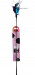 Bubu Pets Plastikowa wędka z kolorowymi piórkami 55cm