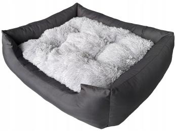 Legowisko Posłanie Kojec miękkie puszyste pies kot 75x65 grafit Asi