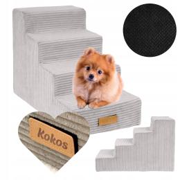 Schodki Dla Psa kota Schody 4 stopnie rampa podest 40 cm Grawer imię